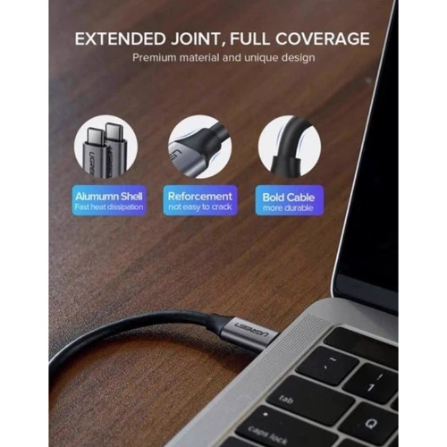 Кабель Ugreen USB-C to USB-C 60W 3A Gen1 5Gbps 1.5m Grey (50751) фото 5