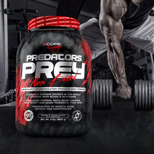 Протеин Prozis Predators Prey New Breed 1800 g Cookies and Cream: Вкус Печенье с кремом