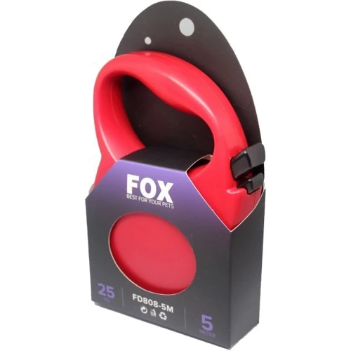 Поводок-рулетка Fox FD808 красный синий черный лента 5мх40кг (FD808-5M): Тип шнура Лента