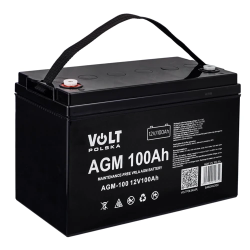 Аккумуляторная батарея Volt Polska AGM 12V 100Ah VRLA: Тип AGM