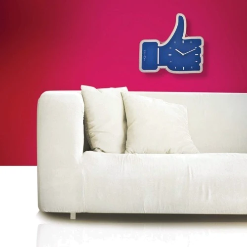 Настінний годинник NeXtime Thumbs Up! сині 23х20 см (3072BL-SD-30) фото 2