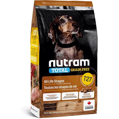 Сухий корм Nutram Total GF T27 для малих порід з куркою та індичкою 2 кг (T27_(2kg))
