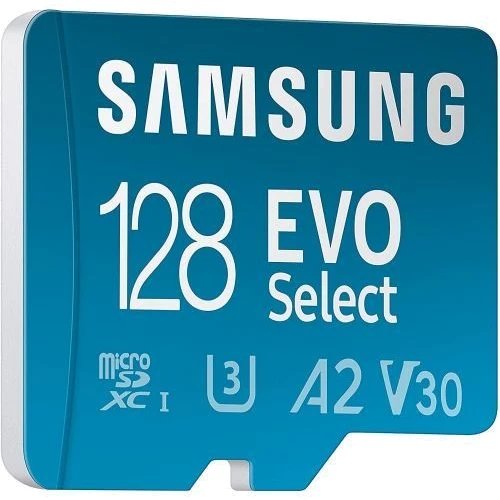 Карта памяти Samsung 128GB microSDXC EVO Select Class 10 UHS-I EVO Select 2024 + adapter (MB-ME128SA/AM): Объем 128 ГБ