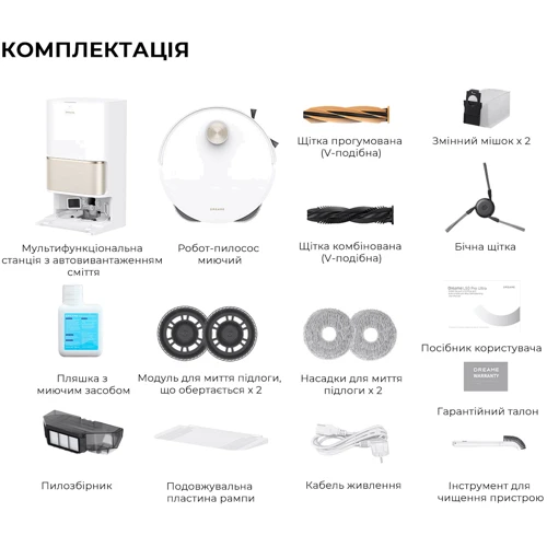 Робот-пилосос Dreame Bot L50 Pro Ultra White (RLL84CE) фото 12