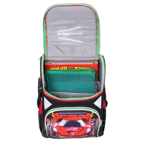 Ранец CLASS 9926 Racing Team, 34x27x14см: Корпус рюкзака Каркасный