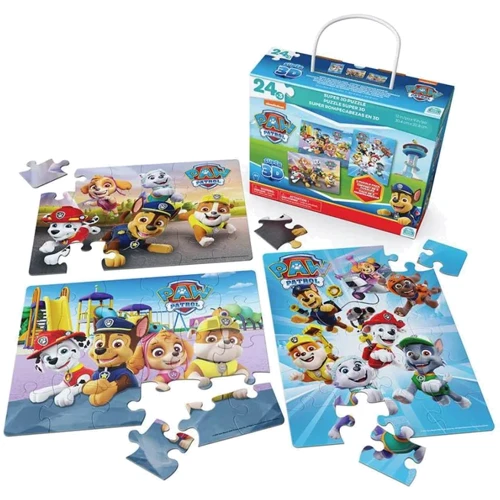 Пазл Spin Master Щенячий патруль Супер 3D 3 в 1 (SM98351/6066807)