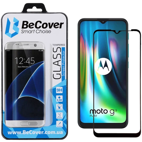 Аксессуар для смартфона BeCover Tempered Glass Black for Motorola Moto G9 Play (705245)