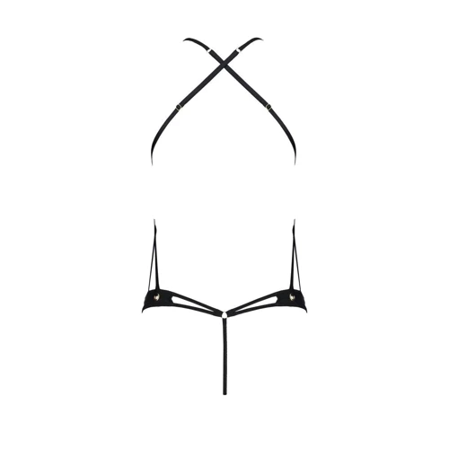 Боди из эко-кожи Passion Tamaris Body black XXL/XXXL: с ремешками и перфорацией