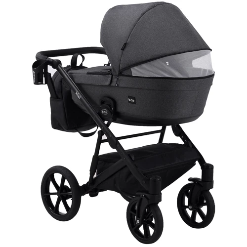 Коляска 2 в 1 Bair Kiwi Soft BKS-219 графит - графит (кожа): Материал колес резина