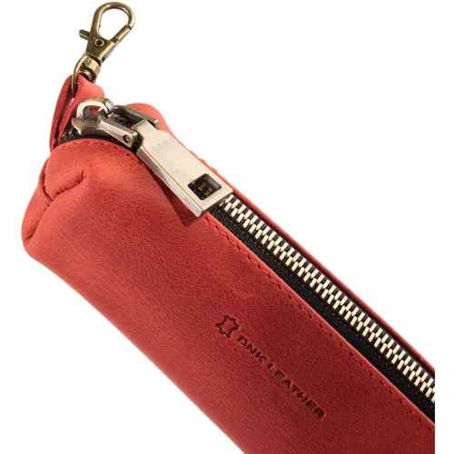 Жіноча ключниця DNK Leather червона (DNK-Keys-L-bochkaH-col.H): Матеріал Натуральная кожа