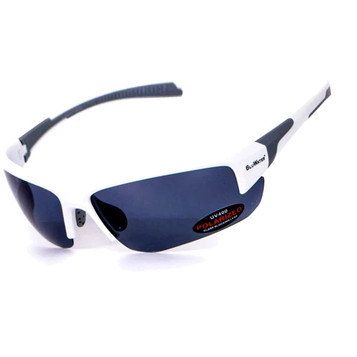 Спортивные очки Очки BluWater Samson-3 White Polarized (gray), серые в белой оправе (BW-SAM3W-GR2): Свойства линз Поляризационные