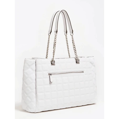 Женская сумка тоут Guess Kamina Girlfriend Tote белая (HWVY8111230-WHI): Пол Женский