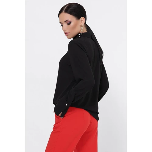 Блуза FashionUp BZ-1792B 48 чорна з довгим рукавом: Сезон Демісезон