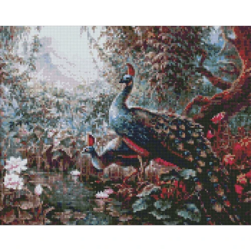Алмазная мозаика Идейка Сказочные павлины ©Сергей Лобач AMO7336 40х50 см