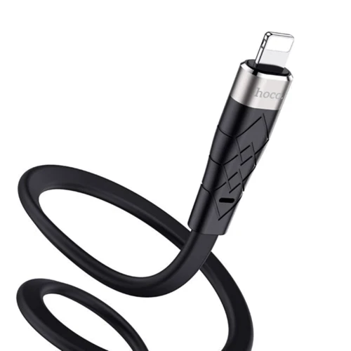 Кабель Hoco USB Cable to Lightning X53 2.4A 1m Black: Длина 1 м