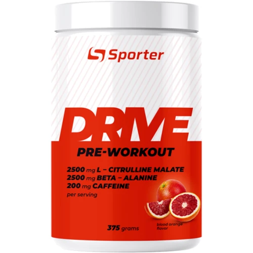 Передтренувальний комплекс Sporter Drive 375 g/30 servings/orange