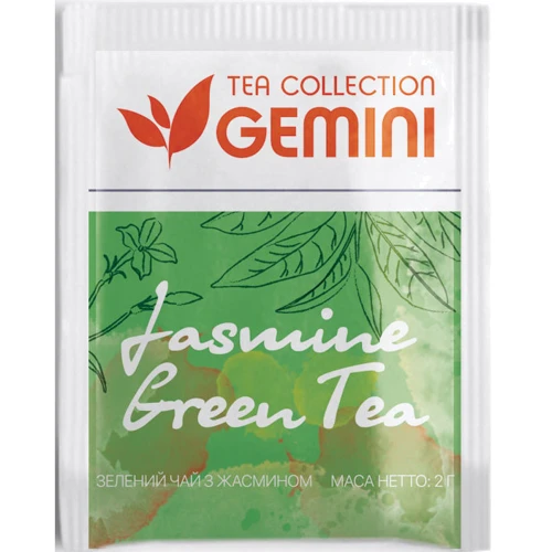Чай Gemini зеленый Tea Collection Jasmine Green Tea пакетированный 50х2 г (4820156430720) фото 1