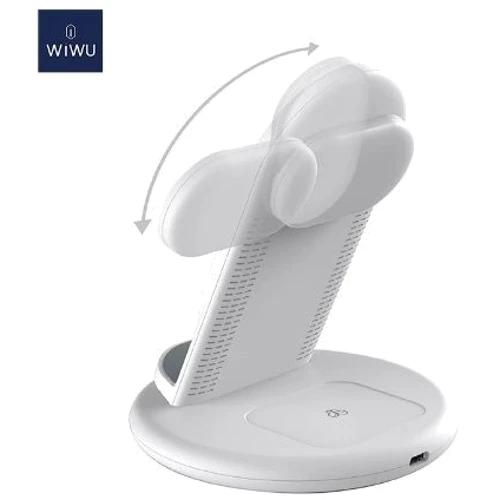 Зарядное устройство WIWU Wireless Charger Stand Power Air 3in1 PA3IN 15W White for Apple iPhone, Apple Watch and Apple AirPods: Особенности Для Apple Watch, MagSafe