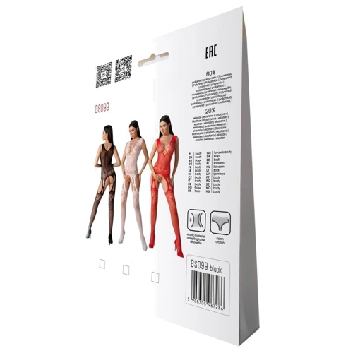 Бодистокинг с плетением на груди Passion BS099 One Size red