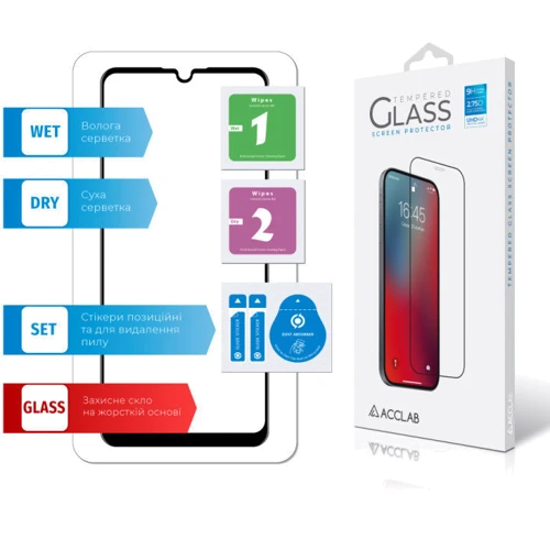 Аксесуар для смартфона ACCLAB Tempered Glass Full Glue Black for Huawei Y8p / P Smart S: Колір чорний