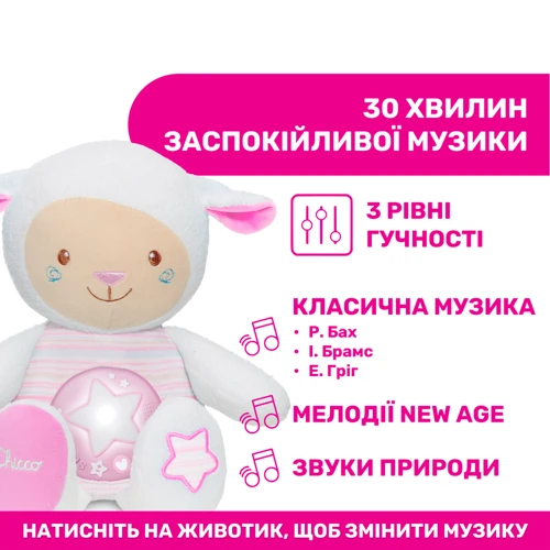 Інтерактивна іграшка Chicco Овечка рожева (09090.10) фото 4