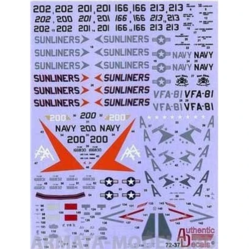Декаль Authentic Decals для літака F-15E Strike Eagles з місією маркування AD7267