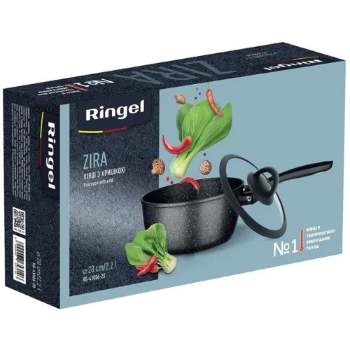 Ковш Ringel Zira с крышкой 20см/2.2л (RG-41006-20): Материал корпуса Алюминий