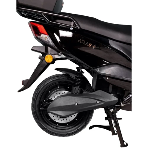 Электроскутер Atlas Spider 2000W Box Blue (3079): Особенности С сиденьем, С рулем, С большими колесами, С большим запасом хода, С багажником, Для бездорожья