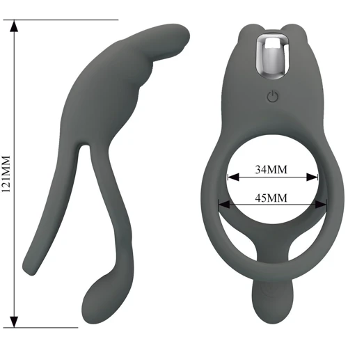 Ерекційне віброкільце LYBAILE Pretty Love - MASTER RING Gray (BI-210335-1)