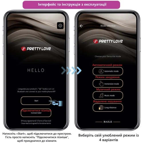 Смарт виброяйцо LYBAILE Pretty Love Leviathan Mobile APP (BI-300103HP)