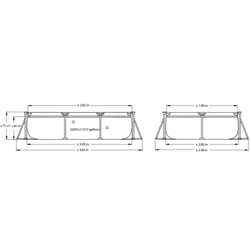 Каркасний басейн Intex 200х300х75 см (28272) фото 2