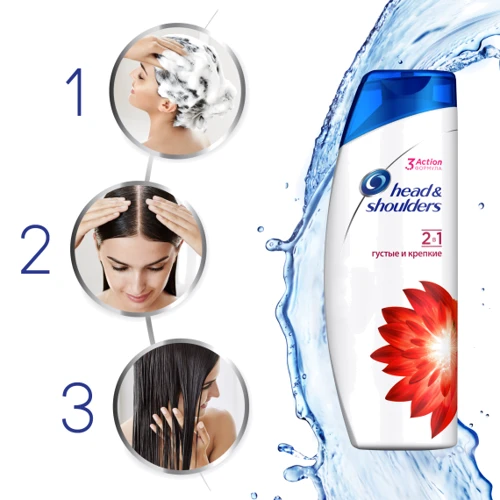 Head & Shoulders 400 ml Шампунь і бальзам-ополіскувач проти лупи 2в1 Густі та міцні: Тип волосся Тонкі
