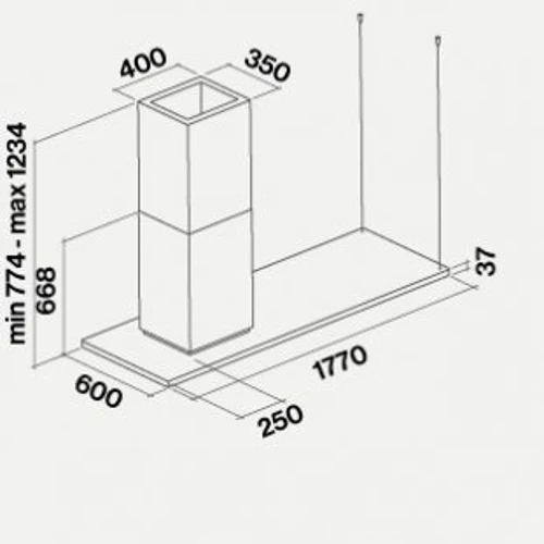 Вытяжка Falmec Zenith NRS Isola 800 (CZEI00.E0P2#ZZZI490F): Тип воздухоочистителя Рециркуляция, Отвод