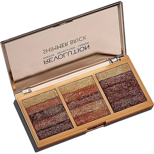 Makeup Revolution Shimmer Brick Palette Тени для век Палетка 15 цветов 15 g