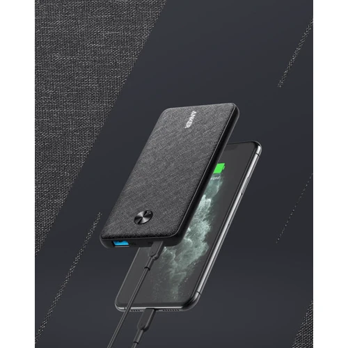 Внешний аккумулятор ANKER Power Bank PowerCore Slim 10000mAh PD Black (A1231H11): Особенности Индикатор заряда
