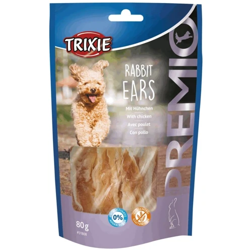 Лакомство Trixie Premio Rabbit Ears с кроличьими ушами и филе курицы 80 г (4011905318080)