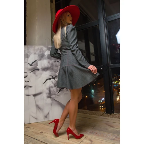 Платье FLFashion Элли УПЭ 3031 48 серое повседневное до середины бедра: Состав Полиэстер, Лен