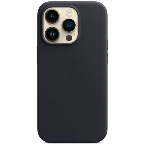 Чохол для iPhone Apple for iPhone 14 Pro Leather Case with MagSafe Midnight (MPPG3) : Колір синий