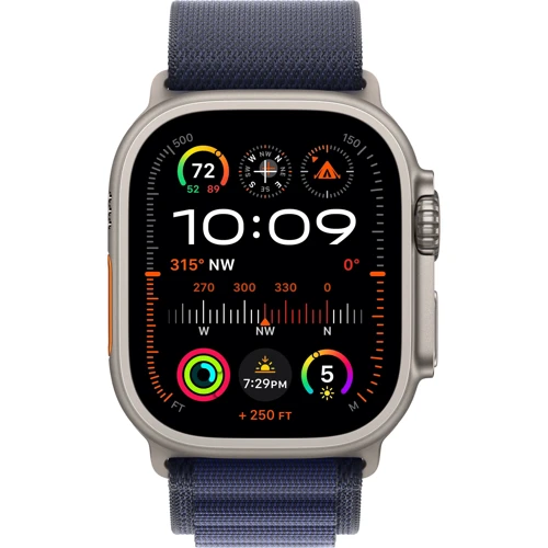 Apple Watch Ultra 2 2024 GPS + Cellular 49mm Natural Titanium Case with Navy Alpine Loop - Large UA фото 8