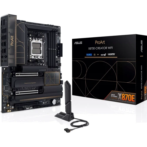 ASUS ProArt X870E-CREATOR WIFI: Дополнительно Радиатор на VRM, Поддержка UEFI, Адаптер Wi-Fi, Поддержка RAID