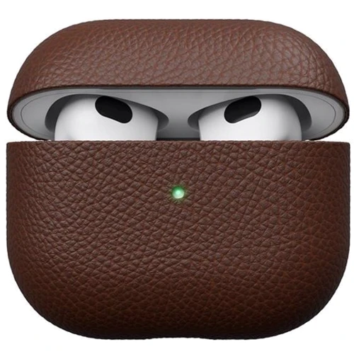 Чехол KeyBudz Artisan Series Leather Natural Brown (AP3_S3_NBN) for Apple AirPods 3 фото 1