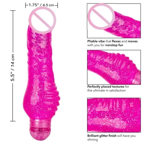 Вибромассажер CalExotics Sparkle Shimmer Stud, 14х4,5см