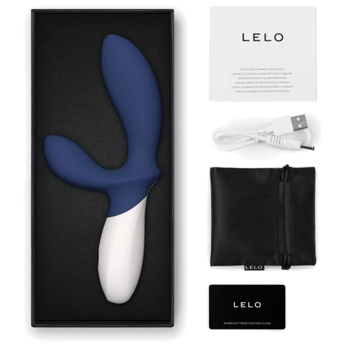 Массажер простаты LELO Loki Wave 2 Base Blue, 2 мотора, манящее движение + вибрация