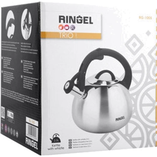 Чайник RINGEL Trio 2.5 л (RG-1005): Область застосування Для галогенних / склокерамічних плит, Для електричних плит, Для індукційних плит, Для газових плит