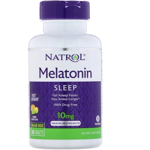 Natrol Melatonin, Maximum Strength, Citrus Flavor , 10 mg, 100 Tablets (NTL-07166)