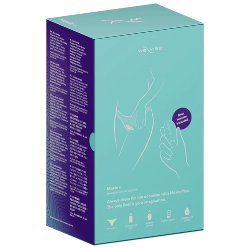 Смарт-вибратор в трусики We-Vibe Moxie+ Aqua с пультом ДУ