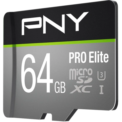 Карта пам'яті PNY 64GB microSDXC Class 10 U3 PRO Elite + adapter (P-SDU64GV31100PRO-GE): Тип карти MicroSDXC