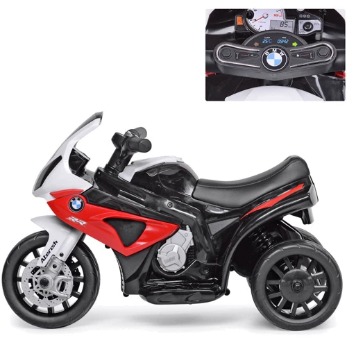 Дитячий електромотоцикл 3 колісний Bambi Racer BMW червоний (JT5008L-3): Вид мотоцикл