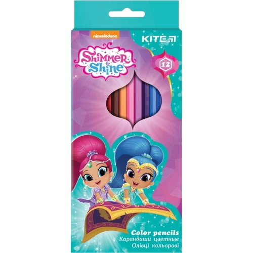 Карандаши цветные Kite Shimmer&Shine, 12 цветов SH18-051
