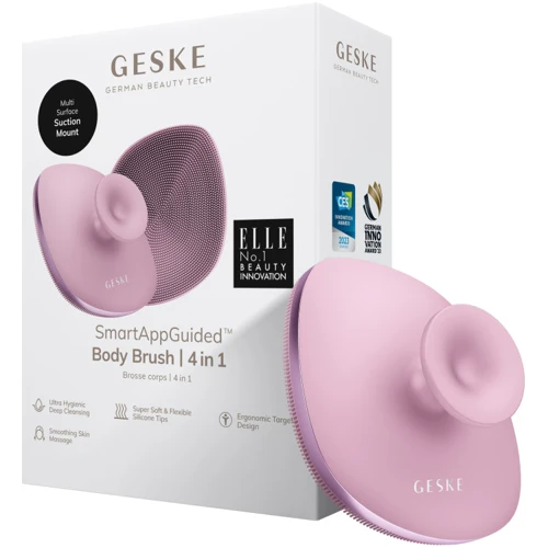 Щетка для тела GESKE Body Brush metal 4в1 pink (HB0346)